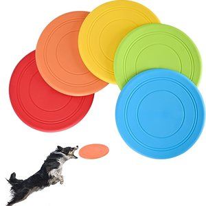 5-Pack Silicone 7" Dog Flying Discs